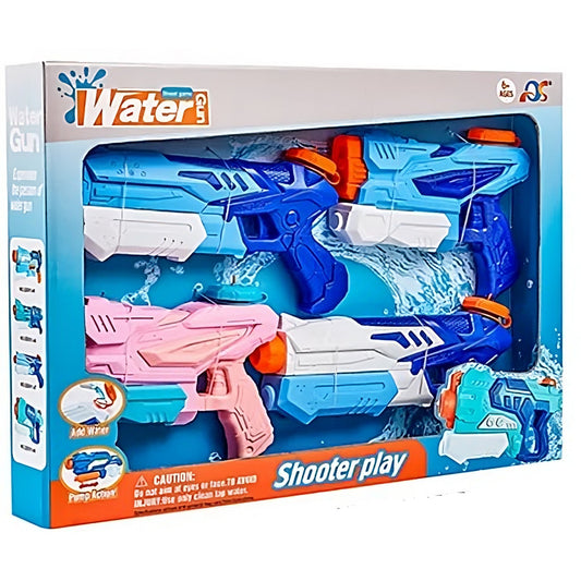 Set 4x Pistol cu Apa pentru Copii, Flippy, 6ani+, Albastru+Roz, 300 ML-0