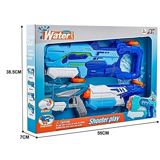 Set 3x Pistol cu Apa pentru Copii, Flippy, 6ani+, Albastru, 1x 1000 ML +  2x 300 ML-1