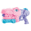 Pistol cu Apa pentru Copii, Rezervor, Pentru Piscina/Plaja, Flippy, 6ani+, Tiranozaur, 3 duze, Roz, 660ML-0