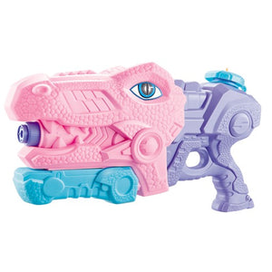 Pistol cu Apa pentru Copii, Rezervor, Pentru Piscina/Plaja, Flippy, 6ani+, Tiranozaur, 3 duze, Roz, 660ML-0