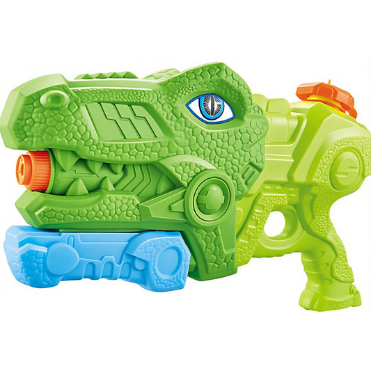 Pistol cu Apa pentru Copii, Rezervor, Pentru Piscina/Plaja, Flippy, 6ani+, Tiranozaur, 3 duze, Verde, 1440ML-0