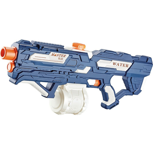 Pistol cu Apa pentru Copii, Rezervor 600ml, Flippy, 14ani+, cu baterie 1200mAh, Electric Burst, Albastru/Alb, 1000ML-0