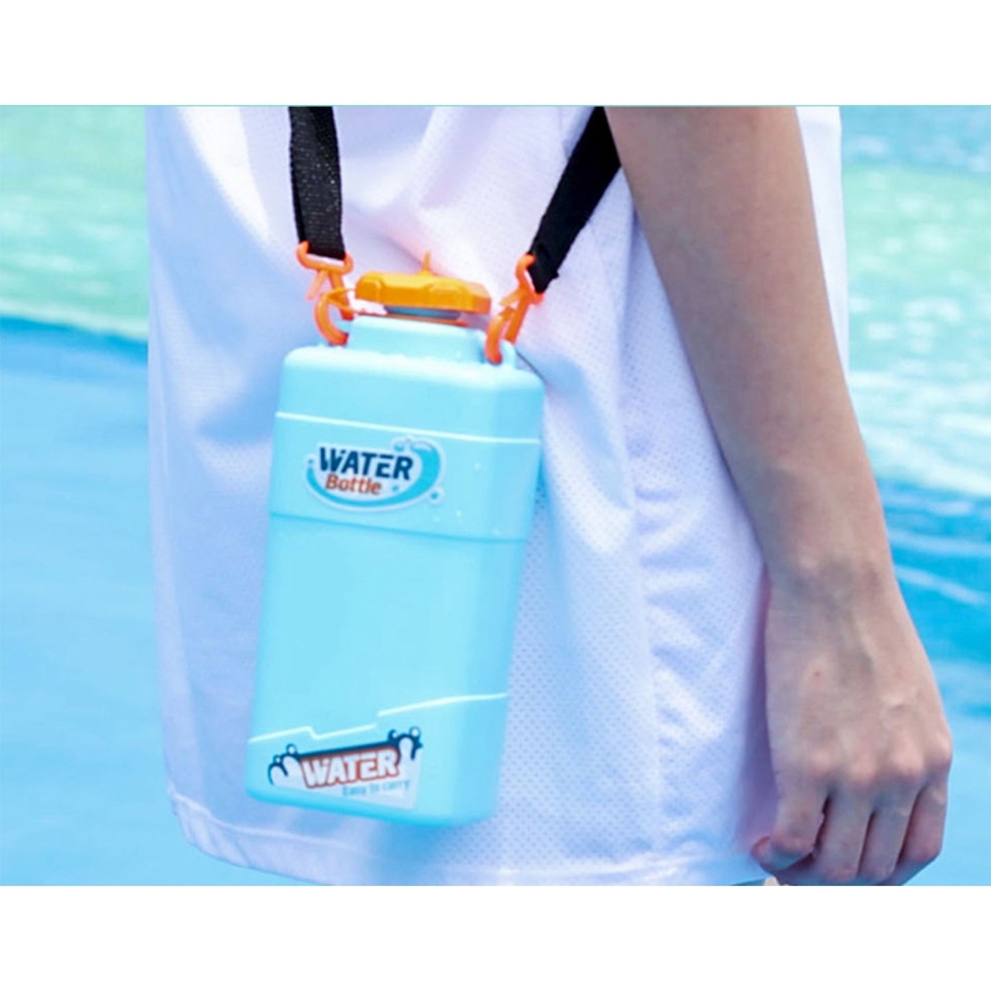 Pistol cu Apa pentru Copii, Rezervor 600ml, Flippy, 14ani+, cu baterie 1200mAh, Electric Burst, Albastru/Alb, 1000ML-3