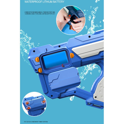 Pistol cu Apa pentru Copii, Rezervor 600ml, Flippy, 14ani+, cu baterie 1200mAh, Electric Burst, Albastru/Verde, 800ML-9