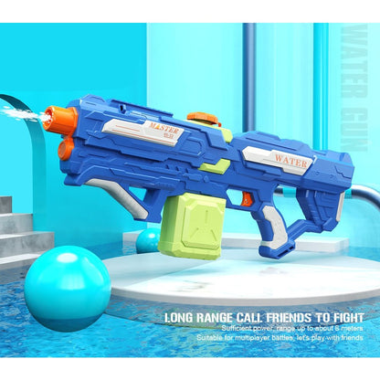 Pistol cu Apa pentru Copii, Rezervor 600ml, Flippy, 14ani+, cu baterie 1500mAh, Electric Burst, Albastru/Verde, 800ML-4
