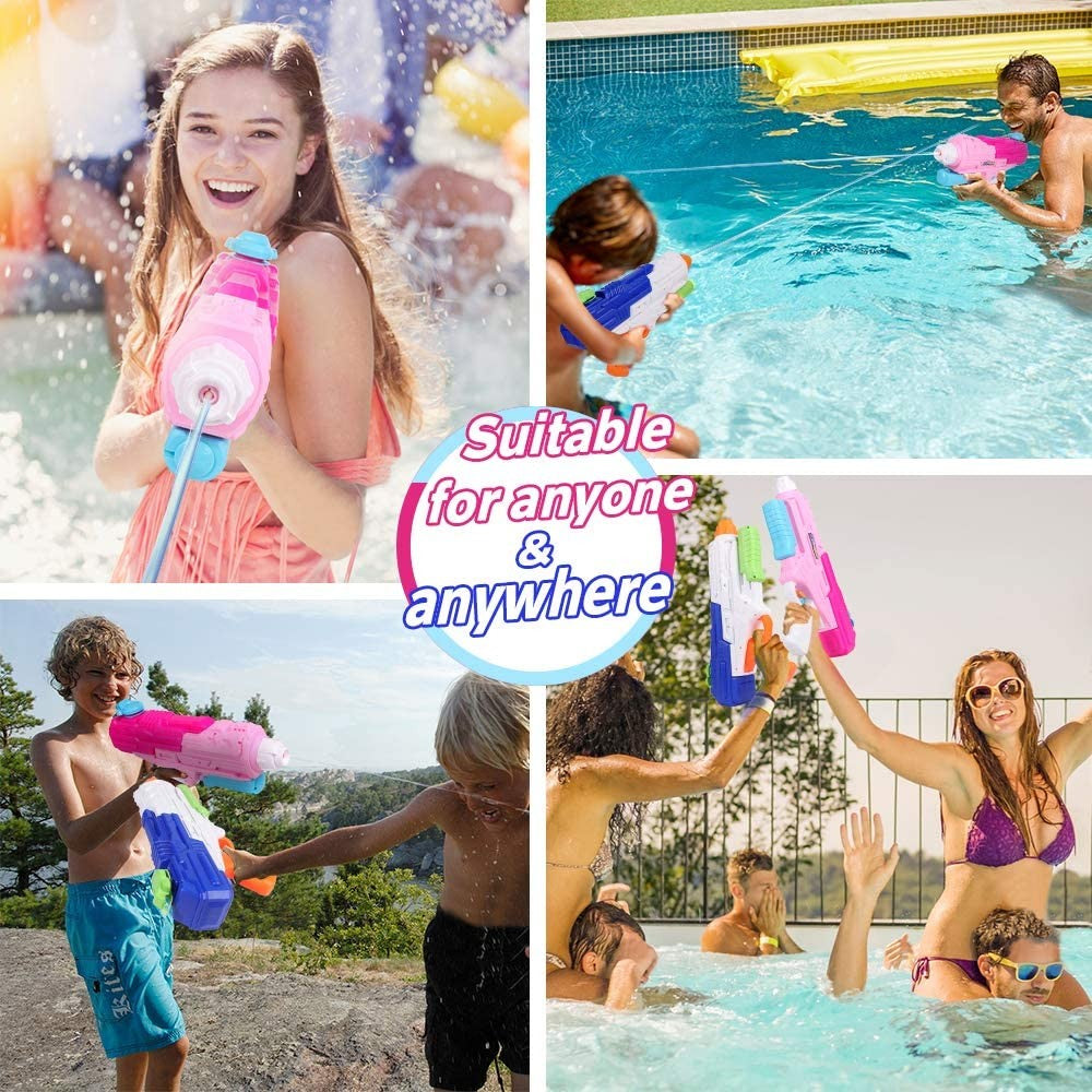 Pistol cu Apa pentru Copii, Rezervor, Pentru Piscina/Plaja, Flippy, 6ani+, Roz, 1250ML-3