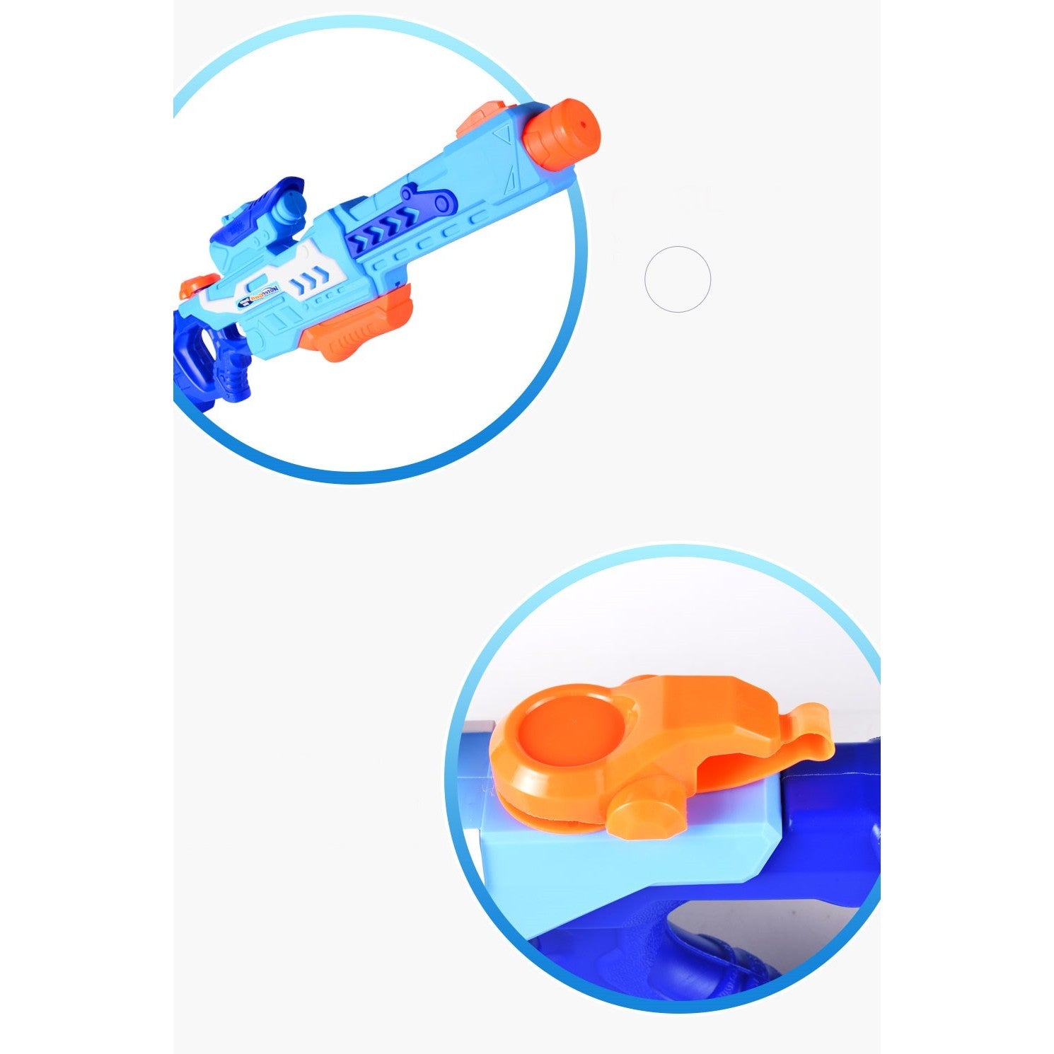 Pistol cu Apa pentru Copii, Rezervor, Pentru Piscina/Plaja, Flippy, 6ani+,  Albastru, 1200ML-6