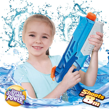 Pistol cu Apa pentru Copii, Rezervor, Pentru Piscina/Plaja, Flippy, 6ani+, Albastru, 900ML-4