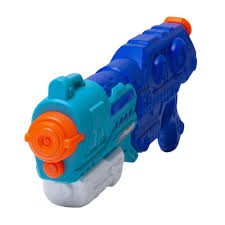 Pistol cu Apa pentru Copii, Rezervor de 1500 ml, Maner de transport, Pentru Piscina/Plaja, Flippy, 3 ani+, Bleumarin, Lungime 44 cm-2