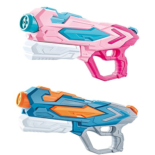Set 2x Pistol cu Apa pentru Copii, Rezervor, Pentru Piscina/Plaja, Flippy, 6ani+, Roz + Albastru, 4 duze, 900 ML-0