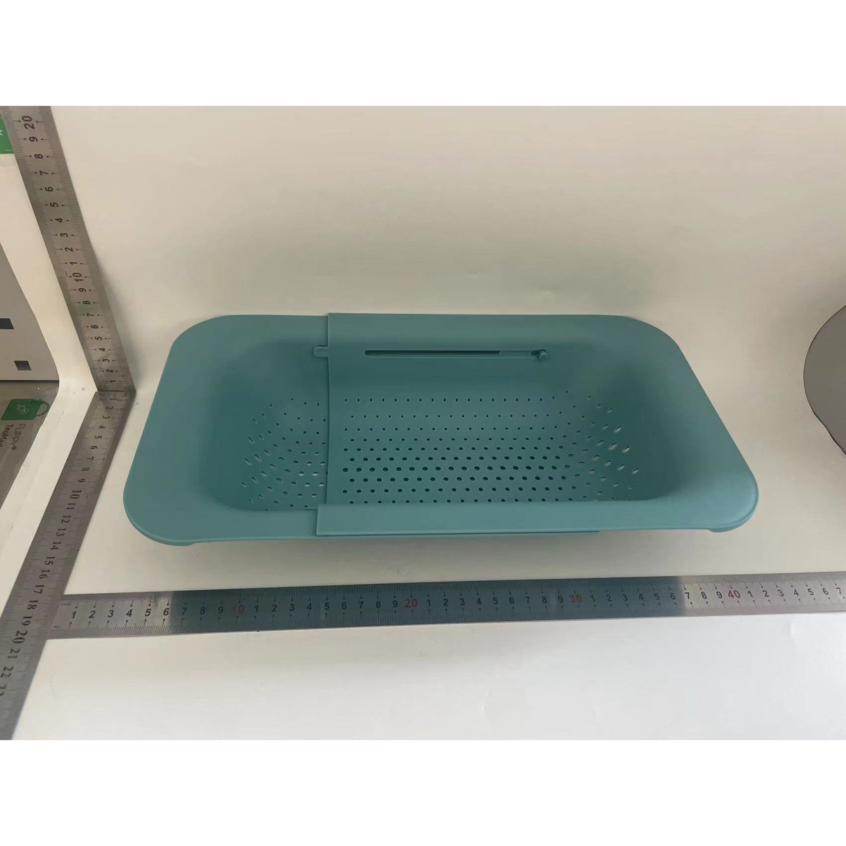 Cos pentru Scurgere Chiuveta de Bucatarie, Flippy, Plastic, Telescopic, 36x20x5 cm, Verde-1