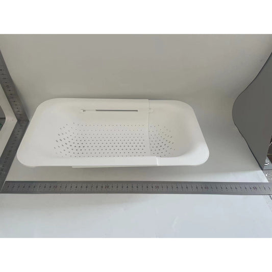 Cos pentru Scurgere Chiuveta de Bucatarie, Flippy, Plastic, Telescopic, 36x20x5 cm, Alb-1