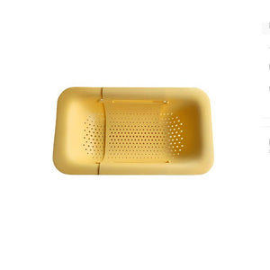 Cos pentru Scurgere Chiuveta de Bucatarie, Flippy, Plastic, Telescopic, 36x20x5 cm, Galben-0