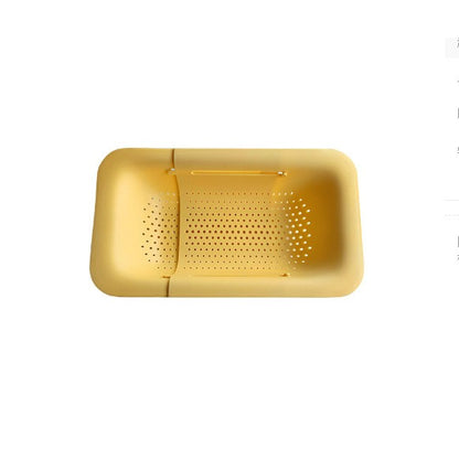 Cos pentru Scurgere Chiuveta de Bucatarie, Flippy, Plastic, Telescopic, 36x20x5 cm, Galben-0