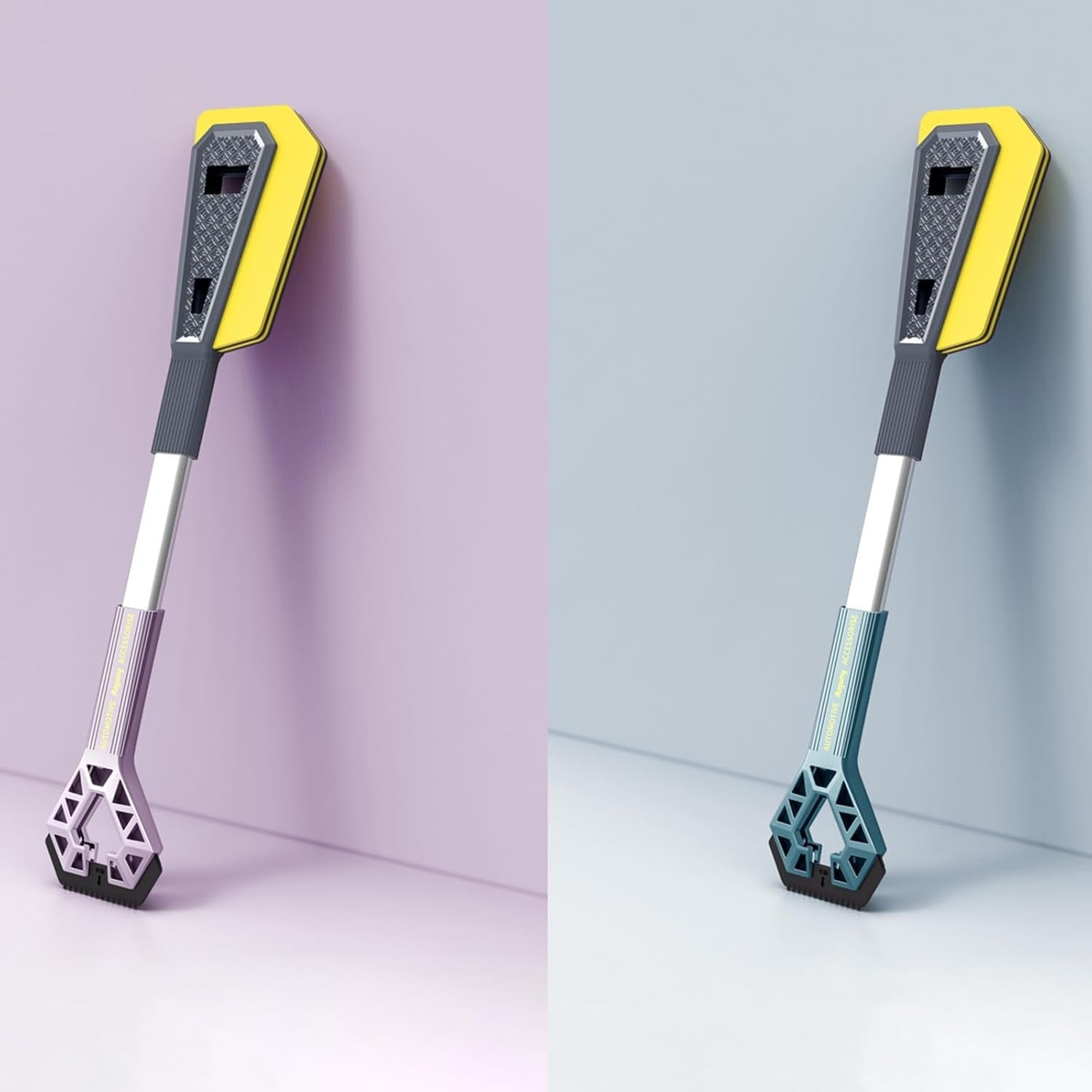 Racleta Auto pentru Zapada cu Doua Capete, Flippy, Universala, Deszapezire Masina, cu Maner, Ergonomica, Detasabila, pentru Geamuri si Caroserie, Usor de Utilizat, 61x12.5 cm, Mov-4