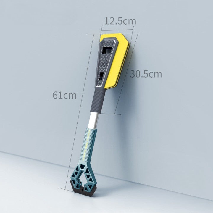 Racleta Auto pentru Zapada cu Doua Capete, Flippy, Universala, Deszapezire Masina, cu Maner, Ergonomica, Detasabila, pentru Geamuri si Caroserie, Usor de Utilizat, 61x12.5 cm, Albastru-2