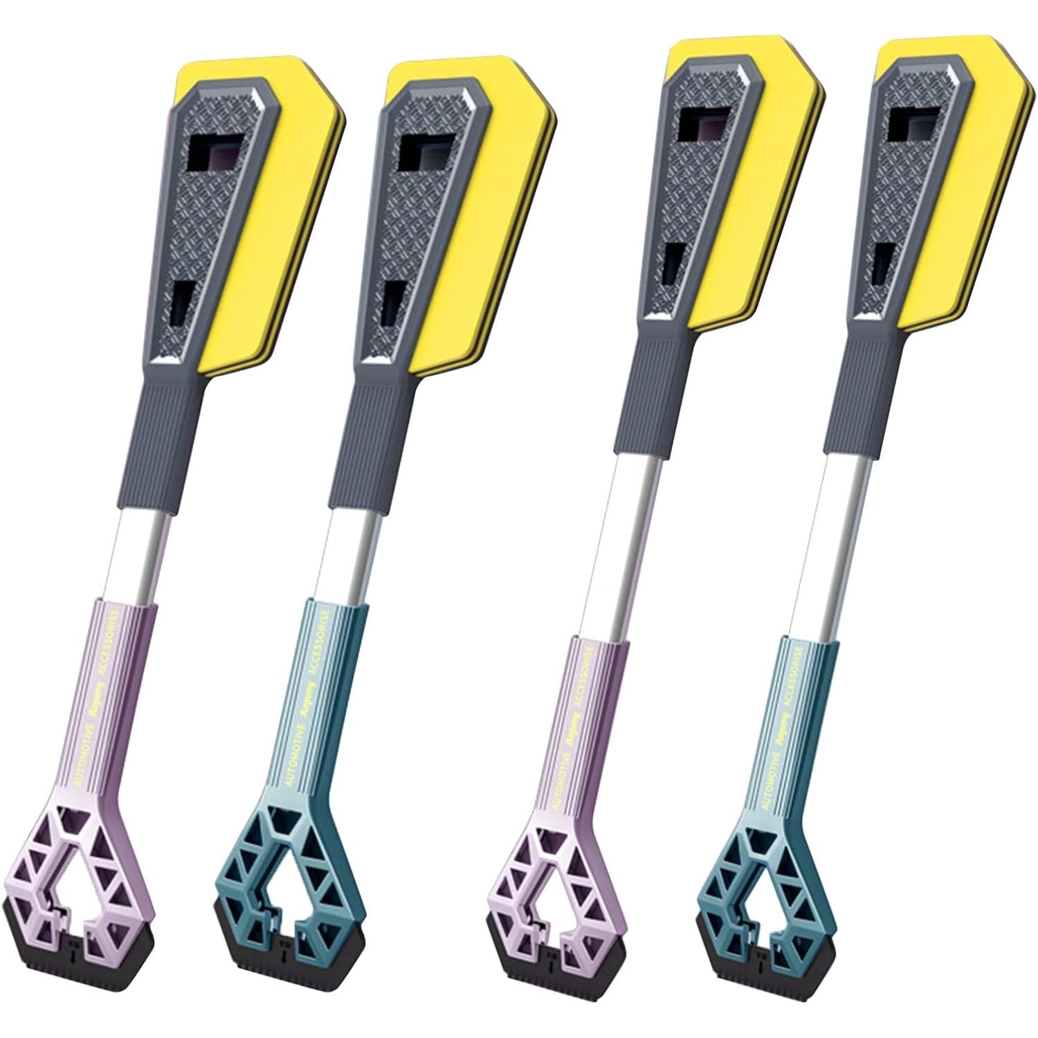 Racleta Auto pentru Zapada cu Doua Capete, Flippy, Universala, Deszapezire Masina, cu Maner, Ergonomica, Detasabila, pentru Geamuri si Caroserie, Usor de Utilizat, 61x12.5 cm, Albastru-8