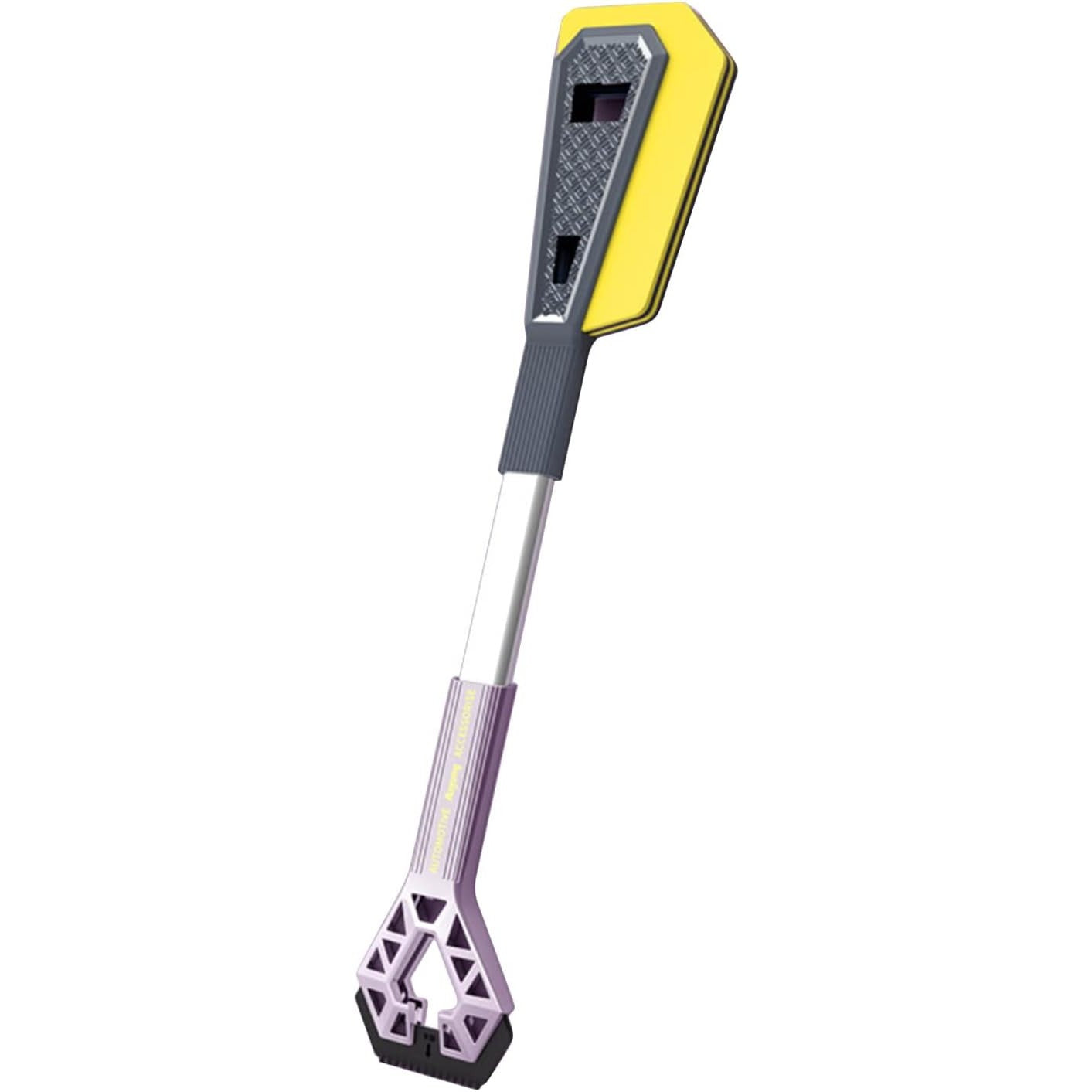 Racleta Auto pentru Zapada cu Doua Capete, Flippy, Universala, Deszapezire Masina, cu Maner Lung, Ergonomica, Detasabila, pentru Geamuri si Caroserie, Usor de Utilizat, 67x12.5 cm, Mov-10