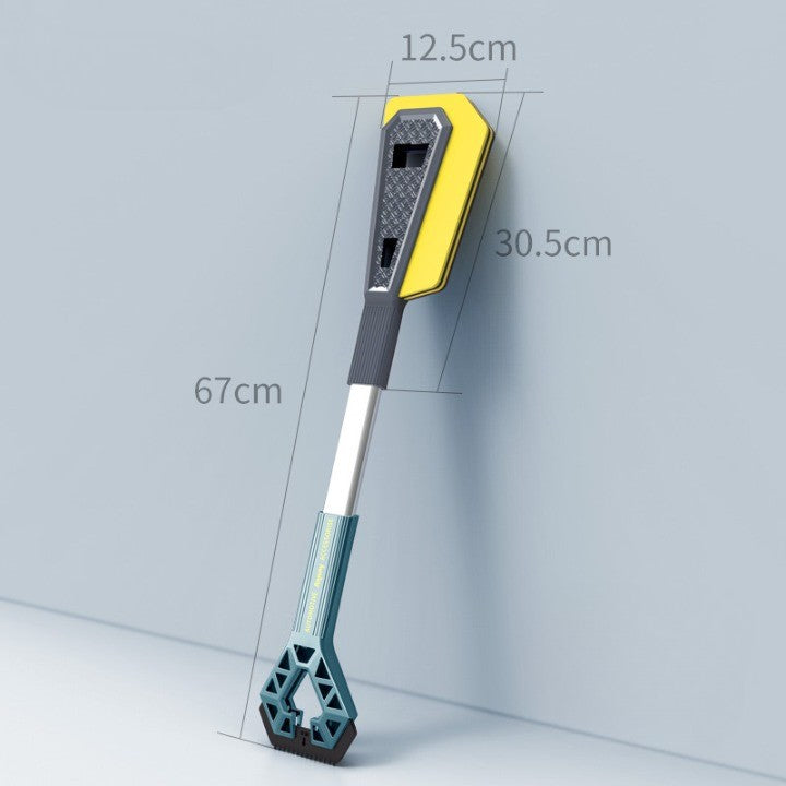 Racleta Auto pentru Zapada cu Doua Capete, Flippy, Universala, Deszapezire Masina, cu Maner Lung, Ergonomica, Detasabila, pentru Geamuri si Caroserie, Usor de Utilizat, 67x12.5 cm, Albastru-2