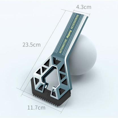 Racleta Auto pentru Zapada cu un Capat, Flippy, Universala, Deszapezire Masina, cu Maner, Ergonomic, Detasabila, pentru Geamuri si Caroserie, Usor de Utilizat, 23.5x4.3 cm, Albastru-4