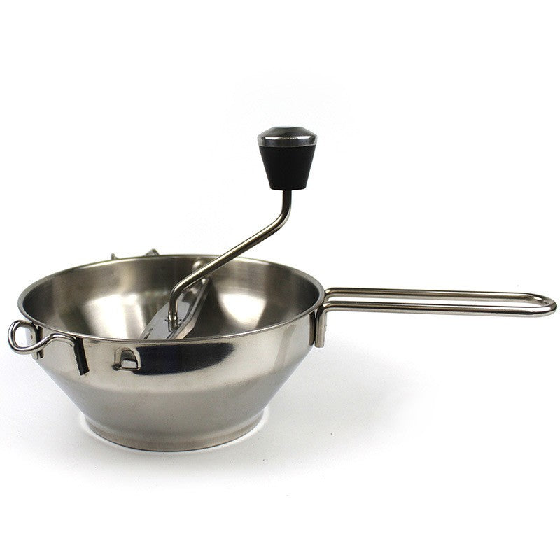 Rasnita Manuala pentru Fructe, Flippy, din Otel Inoxidabil, Macinare Alimentelor pentru Bebelusi, 3 Discuri de Macinat, Presa, pentru Tocat Cartofi, 19x20x33 cm, Argintiu-4