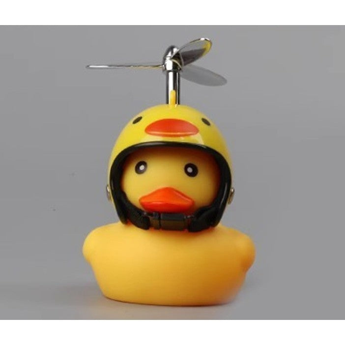 Ratusca Decorativa, Flippy, pentru Bicicleta, Motocicleta, Masina, cu Sistem de Prindere, Lumini, 7.5 x 9 cm, cu Casca, Galben-1
