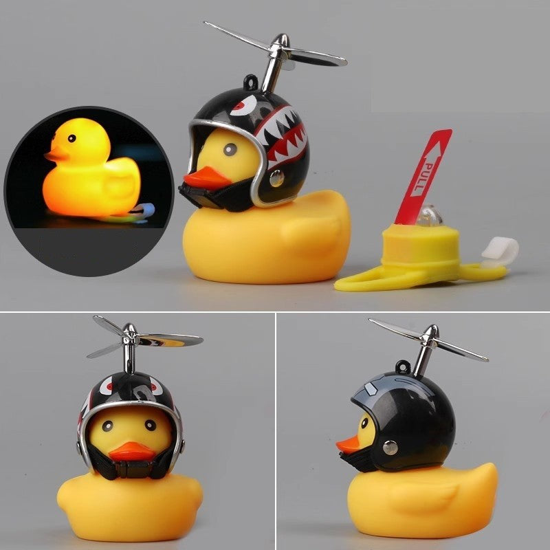 Ratusca Decorativa, Flippy, pentru Bicicleta, Motocicleta, Masina, cu Sistem de Prindere, Lumini, 7.5 x 9 cm, cu Casca, Negru-2