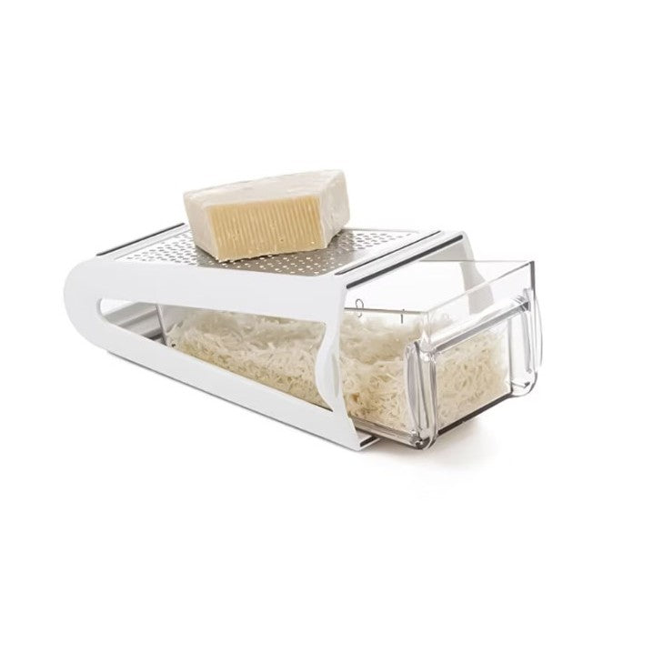 Razatoare de bucatarie cu cutie colectoare Flippy, doua tipuri de lame, carcasa inox si ABS, design practic, alb-2