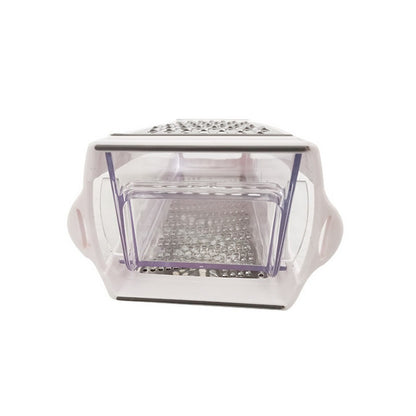 Razatoare de bucatarie cu cutie colectoare Flippy, doua tipuri de lame, carcasa inox si ABS, design practic, alb-5