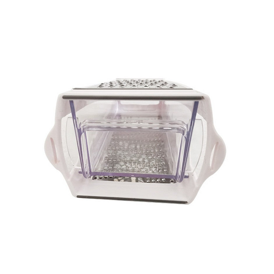 Razatoare de bucatarie cu cutie colectoare Flippy, doua tipuri de lame, carcasa inox si ABS, design practic, alb-5