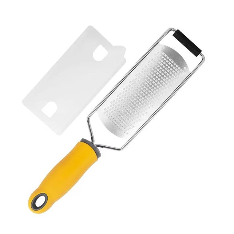 Razatoare manuala Flippy, perie inclusa, Inox, usor de utilizat, 31x6.7 cm, Galben-0