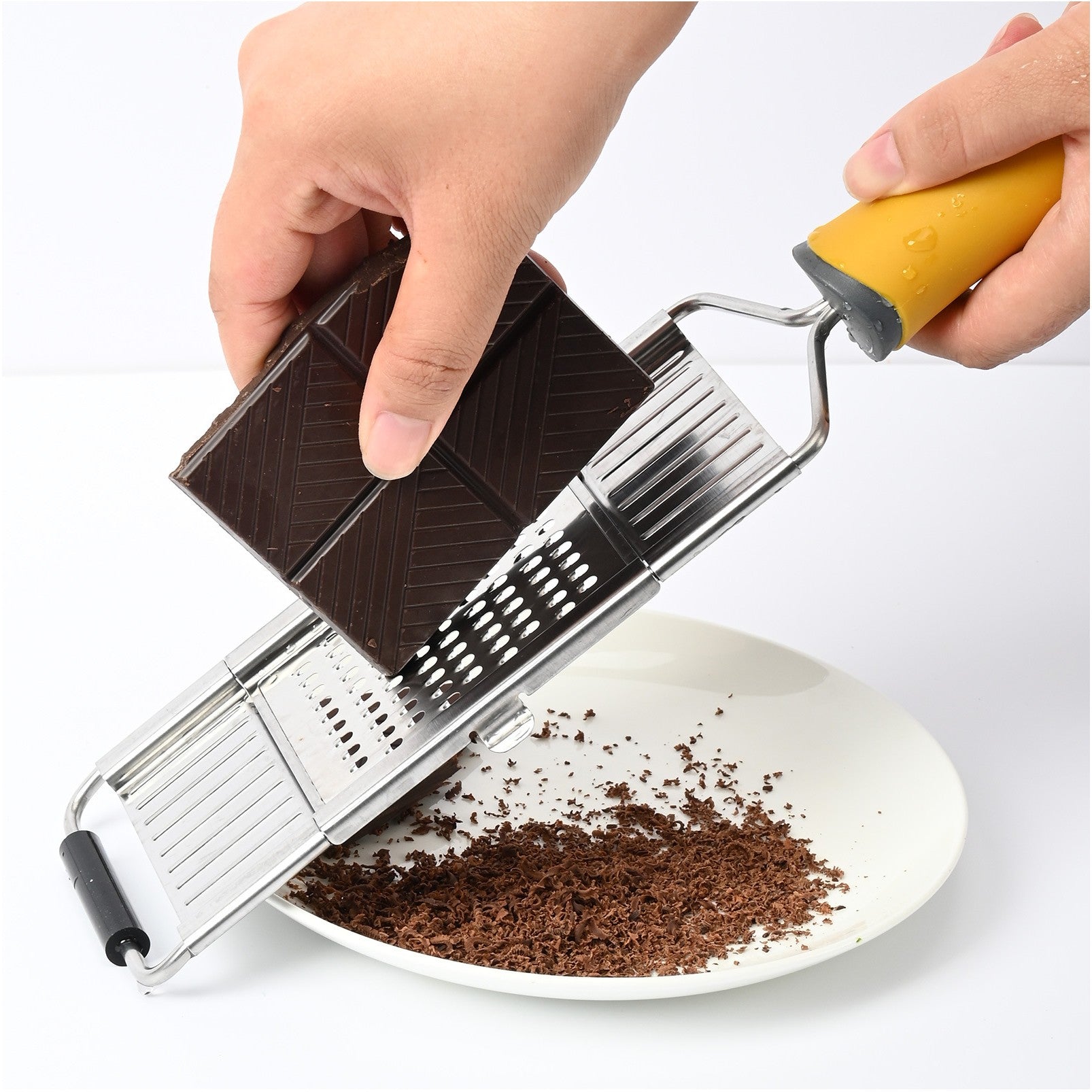 Razatoare multifunctionala Flippy, Inox, 4 tipuri de lame, usor de manevrat, maner din ABS ergonomic,33 x 8.6 cm, periuta curatare inclusa, Lame interschimbabile, Argintiu-5