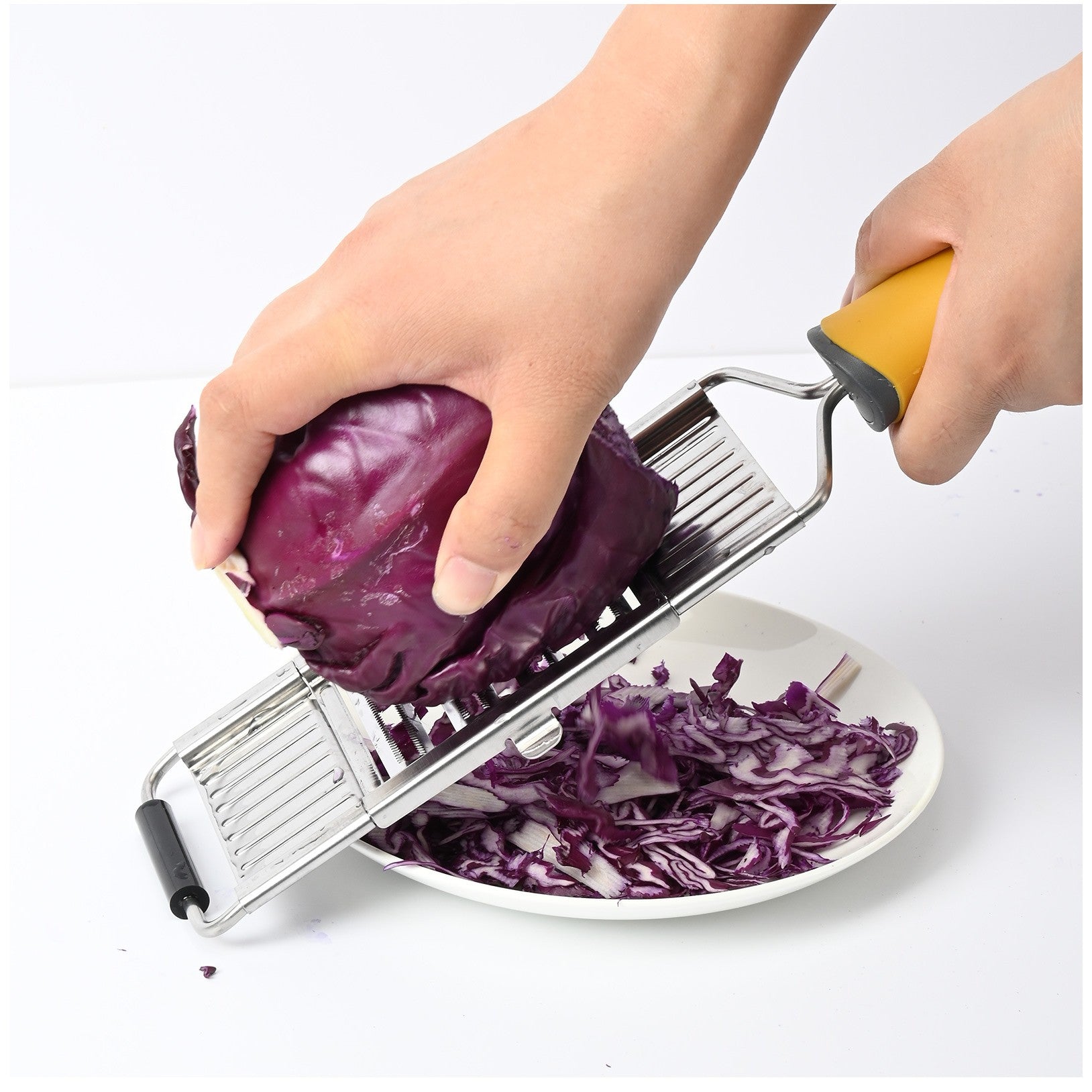 Razatoare multifunctionala Flippy, Inox, 4 tipuri de lame, usor de manevrat, maner din ABS ergonomic,33 x 8.6 cm, periuta curatare inclusa, Lame interschimbabile, Argintiu-6