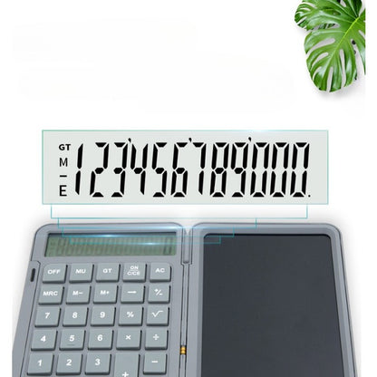 Calculator de Mana Reincarcabil cu Tabla de Scris, Flippy, Calculator Portabil, Ecran LCD, Afisaj cu 12 Cifre, Ecran de 15 cm, Culoare Gri-3