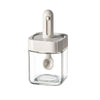 Recipient pentru Depozitarea Condimentelor, Flippy, Borcan din Sticla, Capac si Lingura Incorporate, Uz Casnic, 300 ml, 7.1x7.1x14.8 cm, Gri-0