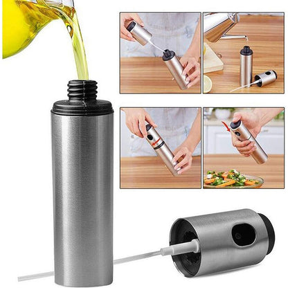 Pulverizator ulei Flippy, spray, material otel inoxidabil, manual, 100 ml, 17.7 x 4 cm, argintiu-8