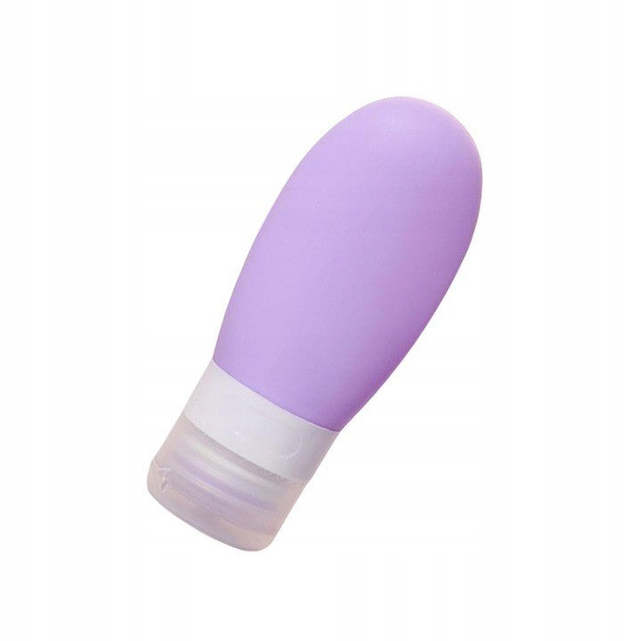 Recipient Portabil din Silicon Elegant de Voiaj, Sticla de Calatorie, Flippy, Potrivita pentru Lotiune, Sampon si Alte Lichide, Anti-scurgere, cu Posibilitate de Reumplere, Capacitate 90mL, Mov-4