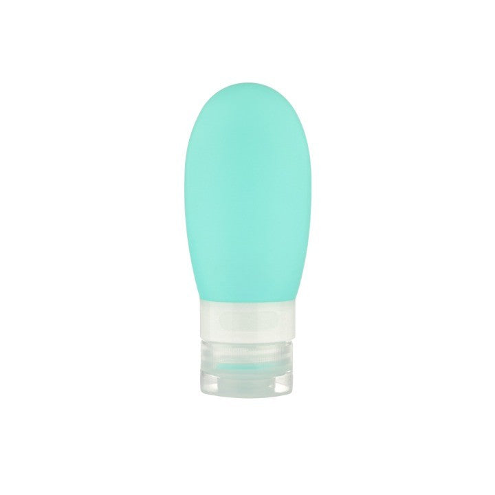 Recipient Portabil din Silicon Elegant de Voiaj, Sticla de Calatorie, Flippy, Potrivita pentru Lotiune, Sampon si Alte Lichide, Anti-scurgere, cu Posibilitate de Reumplere, Capacitate 90mL, Verde-1