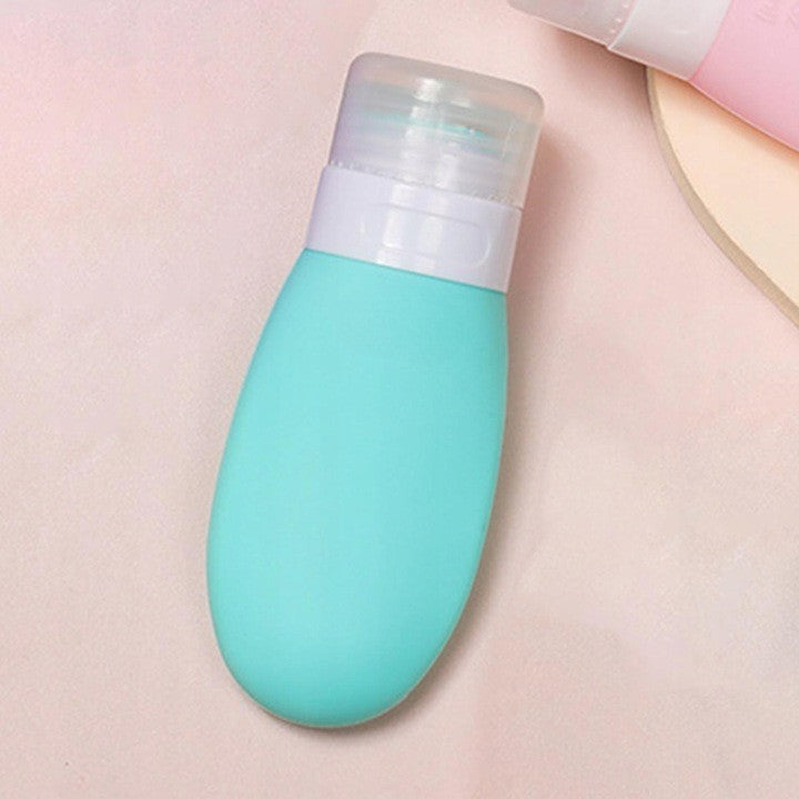 Recipient Portabil din Silicon Elegant de Voiaj, Sticla de Calatorie, Flippy, Potrivita pentru Lotiune, Sampon si Alte Lichide, Anti-scurgere, cu Posibilitate de Reumplere, Capacitate 90mL, Verde-4