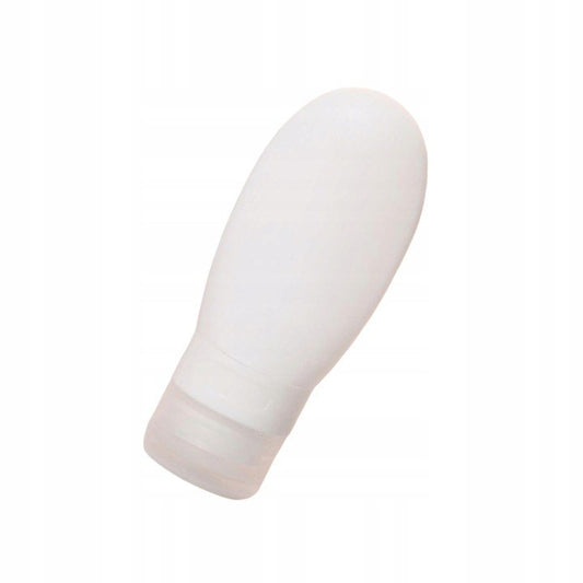 Recipient Portabil din Silicon Elegant de Voiaj, Sticla de Calatorie, Flippy, Potrivita pentru Lotiune, Sampon si Alte Lichide, Anti-scurgere, cu Posibilitate de Reumplere, Capacitate 90mL, Alb-1