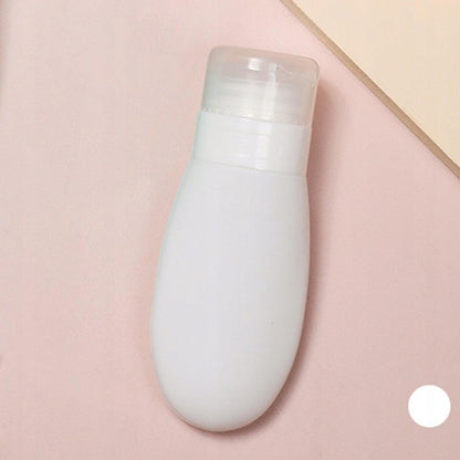 Recipient Portabil din Silicon Elegant de Voiaj, Sticla de Calatorie, Flippy, Potrivita pentru Lotiune, Sampon si Alte Lichide, Anti-scurgere, cu Posibilitate de Reumplere, Capacitate 90mL, Alb-2