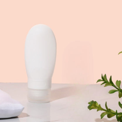 Recipient Portabil din Silicon Elegant de Voiaj, Sticla de Calatorie, Flippy, Potrivita pentru Lotiune, Sampon si Alte Lichide, Anti-scurgere, cu Posibilitate de Reumplere, Capacitate 90mL, Alb-3