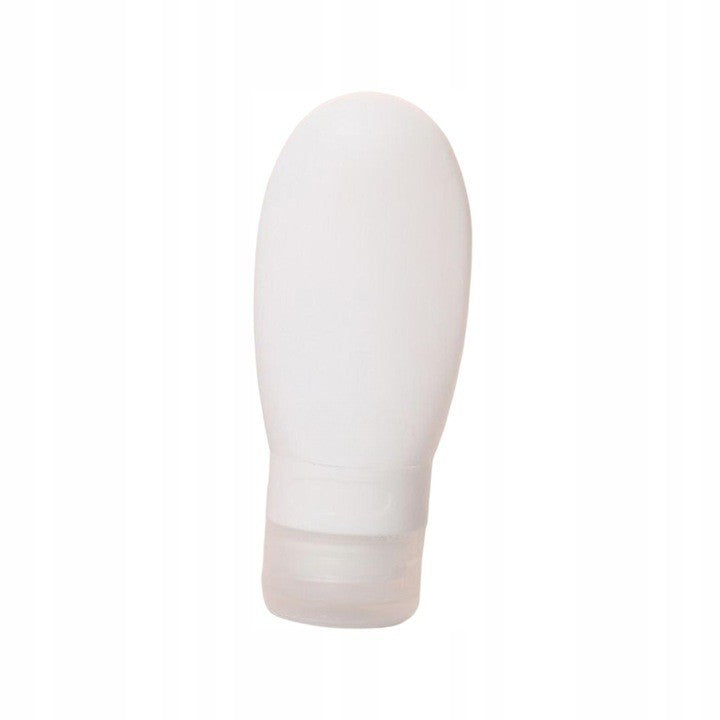 Recipient Portabil din Silicon Elegant de Voiaj, Sticla de Calatorie, Flippy, Potrivita pentru Lotiune, Sampon si Alte Lichide, Anti-scurgere, cu Posibilitate de Reumplere, Capacitate 90mL, Alb-4