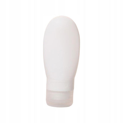 Recipient Portabil din Silicon Elegant de Voiaj, Sticla de Calatorie, Flippy, Potrivita pentru Lotiune, Sampon si Alte Lichide, Anti-scurgere, cu Posibilitate de Reumplere, Capacitate 90mL, Alb-0