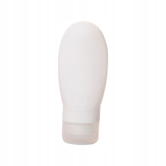 Recipient Portabil din Silicon Elegant de Voiaj, Sticla de Calatorie, Flippy, Potrivita pentru Lotiune, Sampon si Alte Lichide, Anti-scurgere, cu Posibilitate de Reumplere, Capacitate 90mL, Alb-0