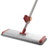 Mop Plat cu Laveta din Microfibra, Flippy, Pentru Uz Casnic, cu 2 Lavete Incluse, Sistem de Stoarcere, Tija Telescopica 130 cm, Rotire 360°, 42 x 130 cm, Rosu-0