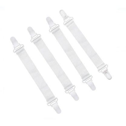Set 4 clipsuri pentru fixarea cearceafului, albe