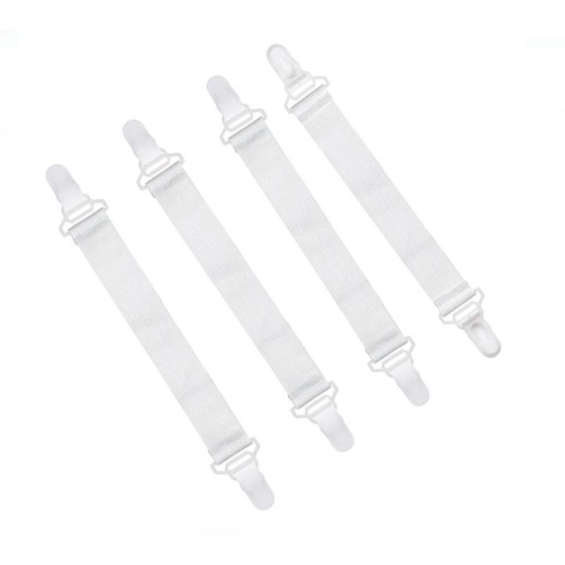 Set 4 clipsuri pentru fixarea cearceafului, albe