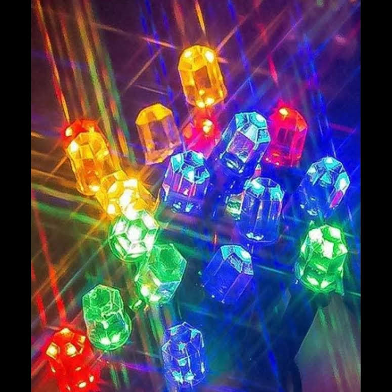 Instalatie de Craciun tip sir rola, 8 jocuri de lumini, fir negru, 300 LED-uri tip diamant 50M