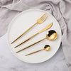 Set tacamuri 24 piese, stil portughez, otel inoxidabil, Luxury, AURIU
